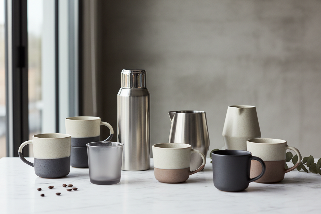 Mugs, Cups and Thermoses