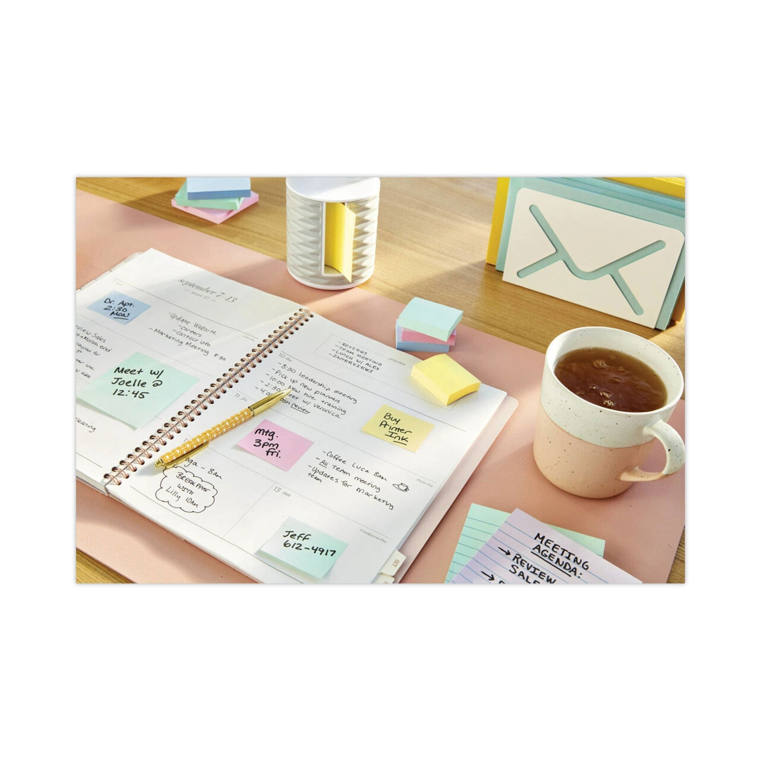 Post-it Original Recycled Note Pads, 3" x 3", Sweet Sprinkles Collection Colors, 100 Sheets/Pad, 12 Pads/Pack