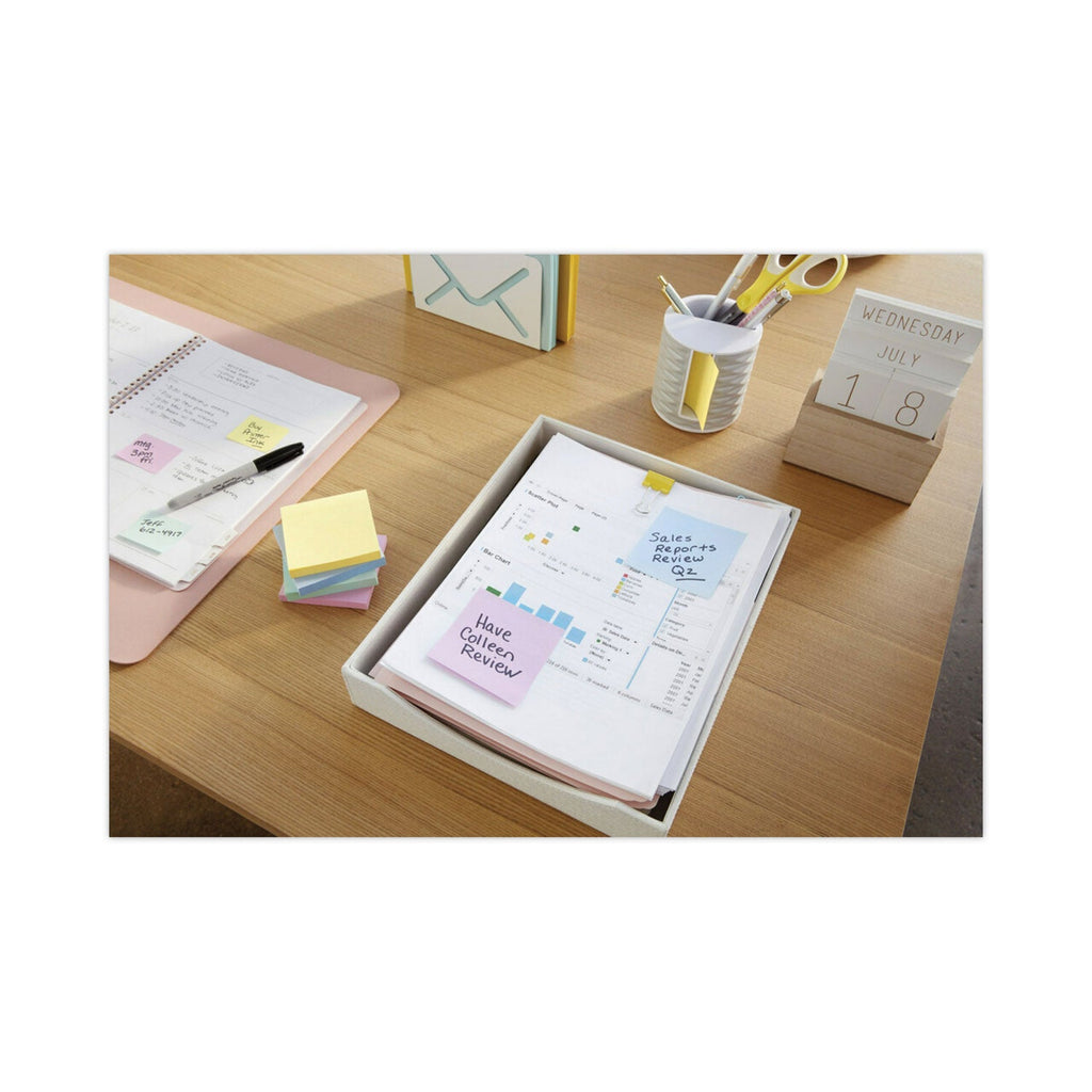 Post-it Original Recycled Note Pads, 3" x 3", Sweet Sprinkles Collection Colors, 100 Sheets/Pad, 12 Pads/Pack