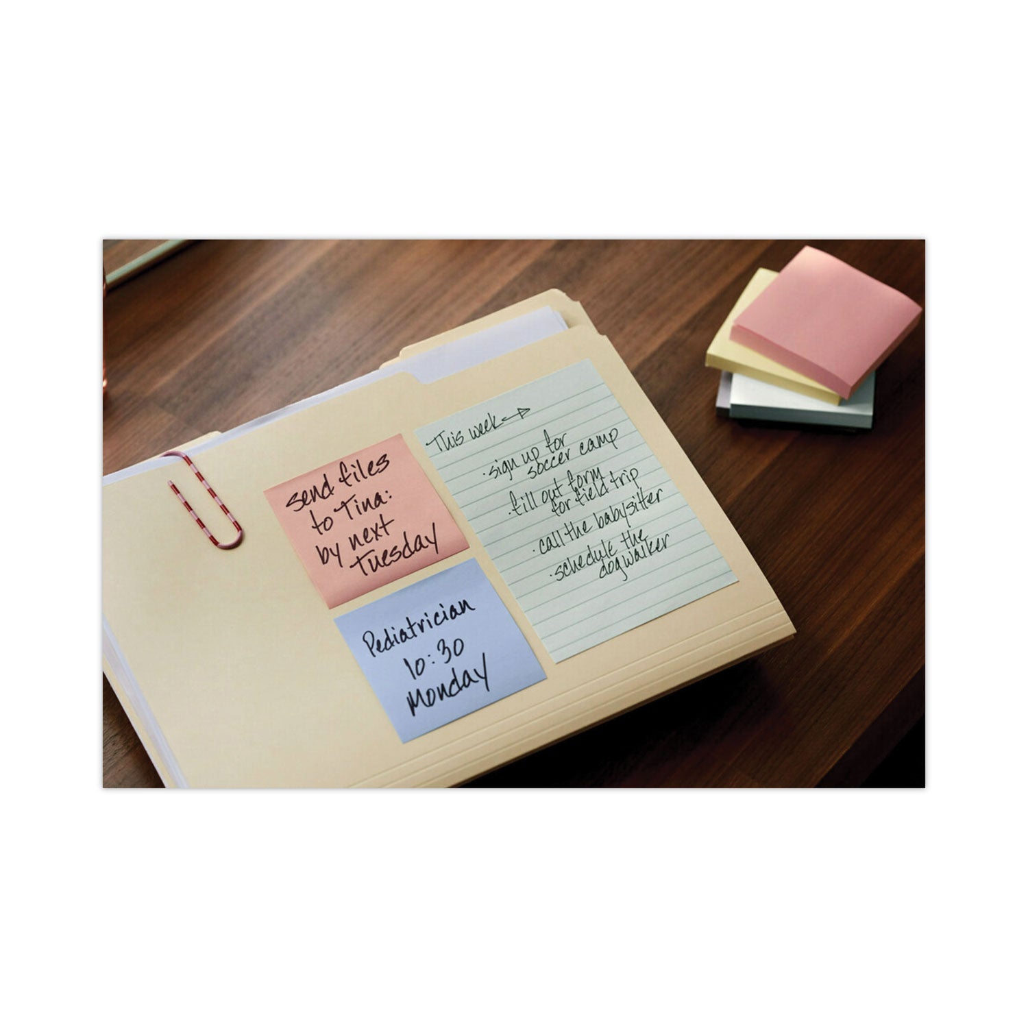 Post-it Original Recycled Note Pads, 3" x 3", Sweet Sprinkles Collection Colors, 100 Sheets/Pad, 12 Pads/Pack