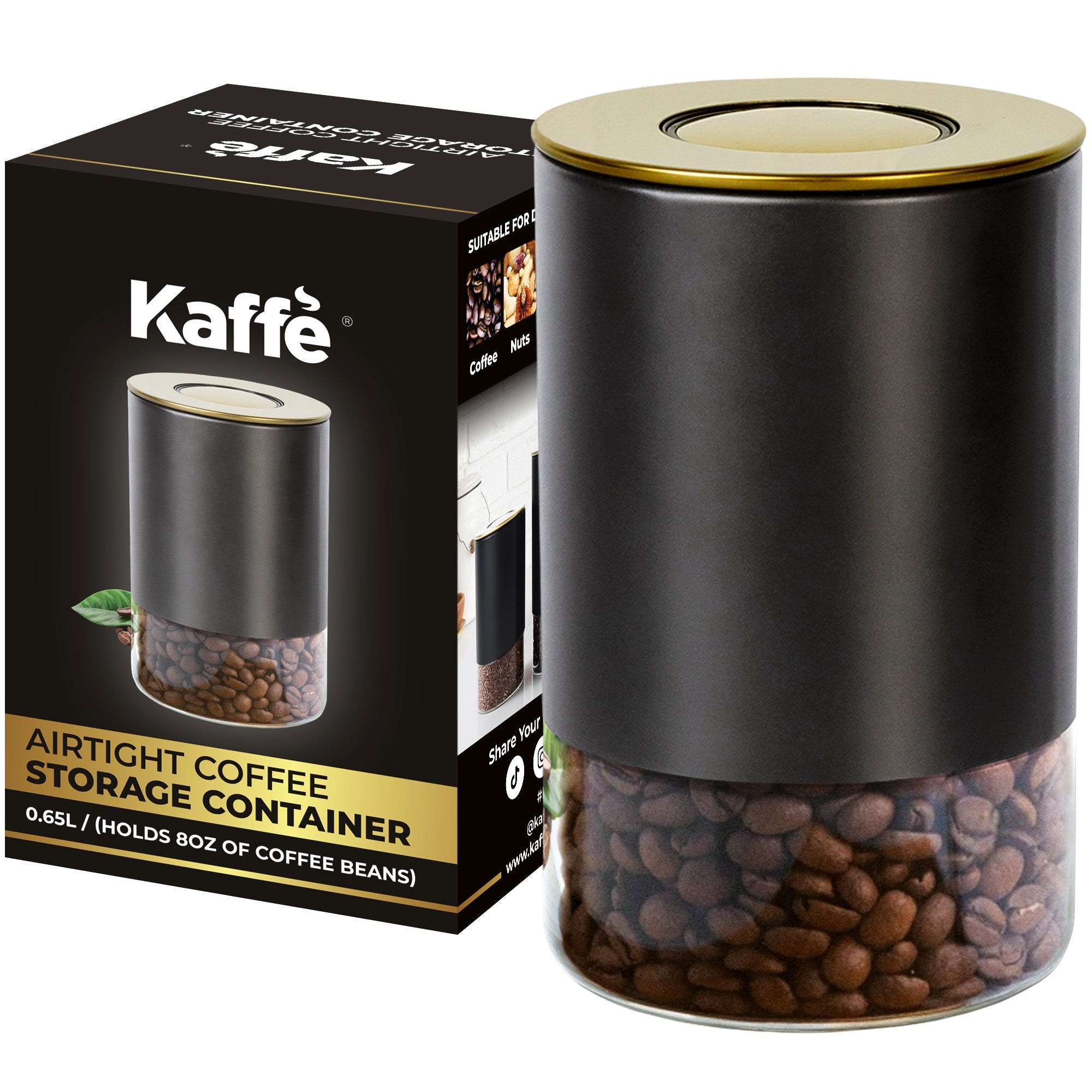 8oz Round Glass Storage Container, KF3030G